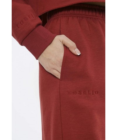 Loungewear - Baggy Sweatpants for Women - Comfy Jogger Track Pants for Ladies Burgundy $13.76 Activewear