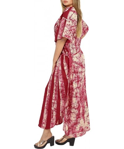 Women's Elegant Maxi Kaftan Dress Caftan Loungewear Dashiki House Dresses for Women Crimson, Stripes $13.05 Swimsuits