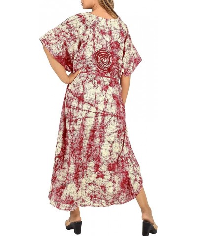 Women's Elegant Maxi Kaftan Dress Caftan Loungewear Dashiki House Dresses for Women Crimson, Stripes $13.05 Swimsuits