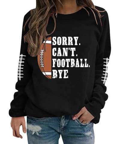 Football Sweatshirts for Women Game Day Touchdown Season Sweatshirt Rugby Graphic Sunday Funday Hoodie A2-black $12.17 Hoodie...